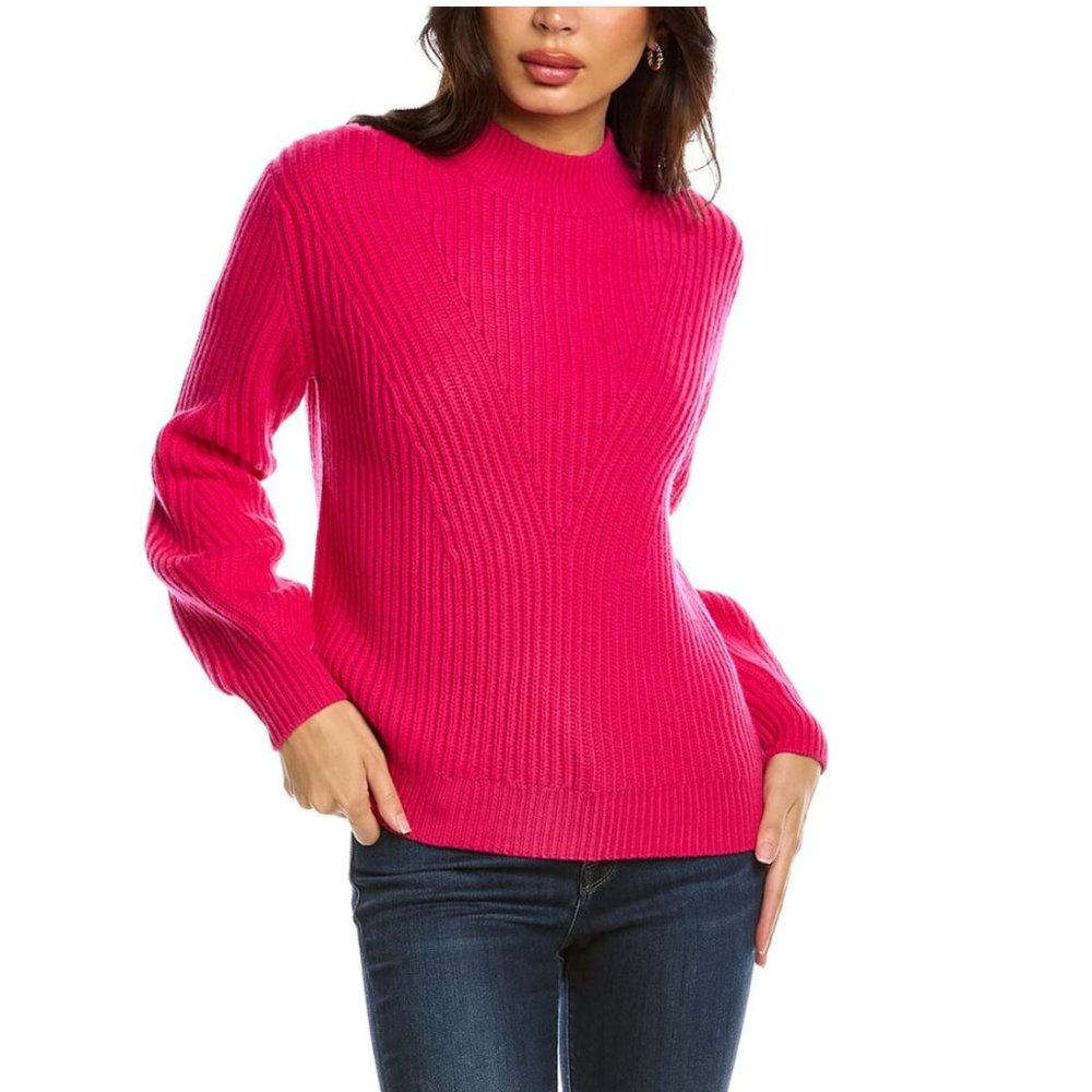 CHINTI & PARKER CURVE RIB WOOL & CASHMERE-BLEND SWEATER